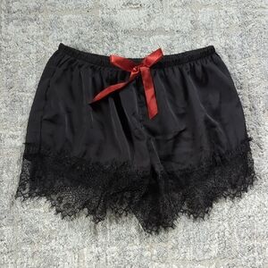 Shein Black Satin Pajama Shorts Size Medium